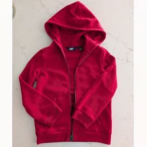 Land's End Kids Bright Red Zip-Up Hoodie